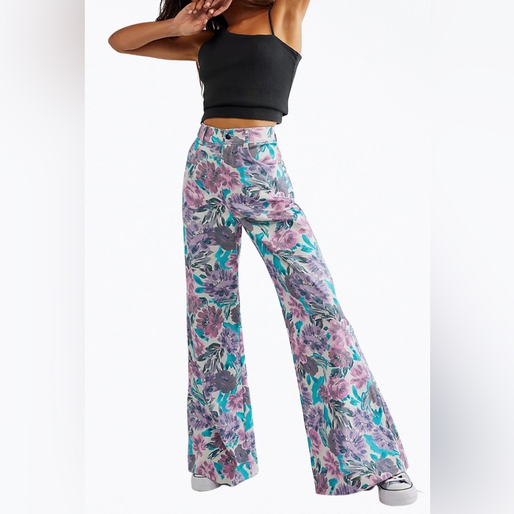 NWT FOR LOVE & LEMONS
 TAMARA WIDE LEG PANT XS